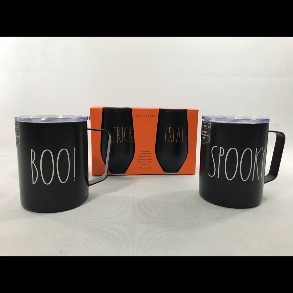 Rae Dunn Halloween Insulated stainless steel mugs
